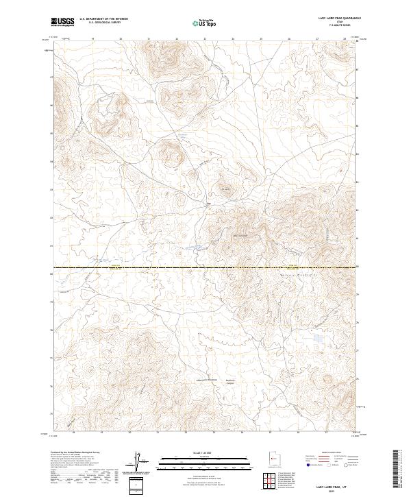 USGS Topographic Map – Lady Laird Peak