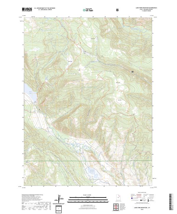 USGS Topographic Map – Lake Fork Mountain