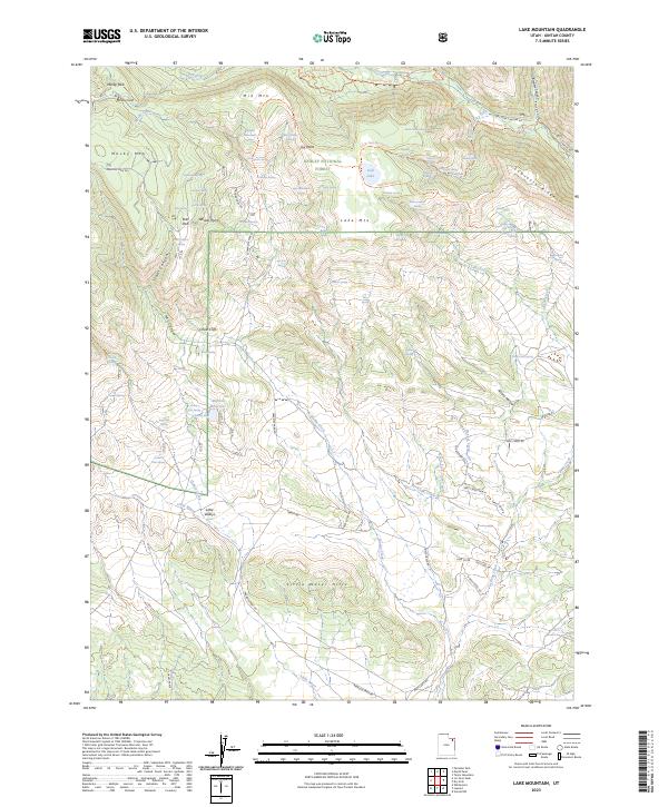 USGS Topographic Map – Lake Mountain