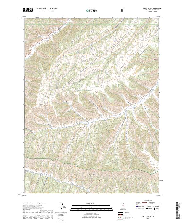 USGS Topographic Map – Lance Canyon