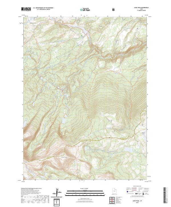 USGS Topographic Map – Leidy Peak