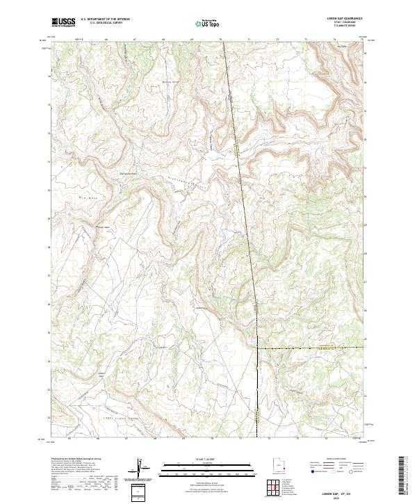 USGS Topographic Map – Lisbon Gap