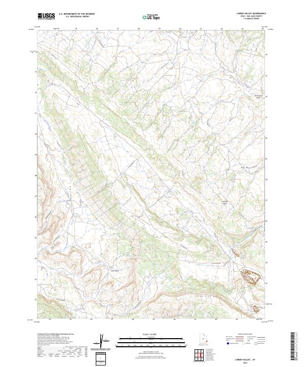 USGS Topographic Map – Lisbon Valley