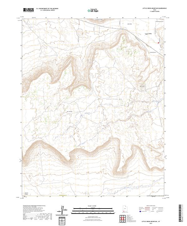 USGS Topographic Map – Little Creek Mountain