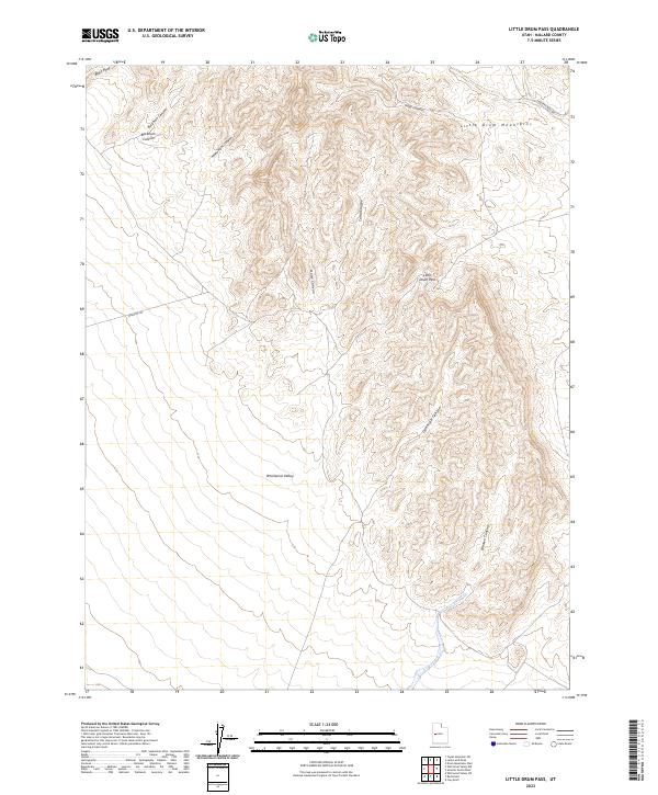 USGS Topographic Map – Little Drum Pass