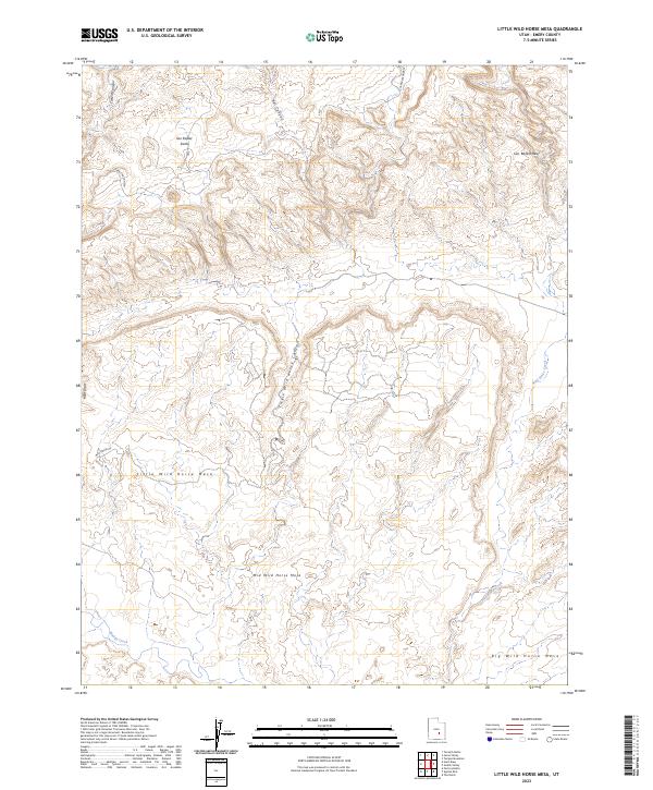 USGS Topographic Map – Little Wild Horse Mesa