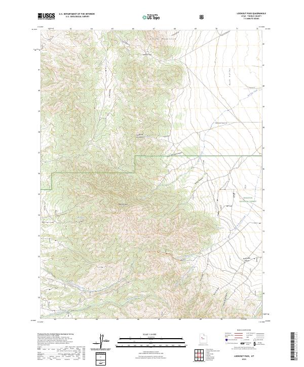 USGS Topographic Map – Lookout Pass