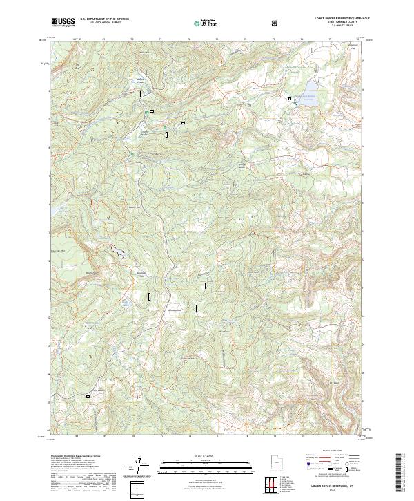 USGS Topographic Map – Lower Bowns Reservoir
