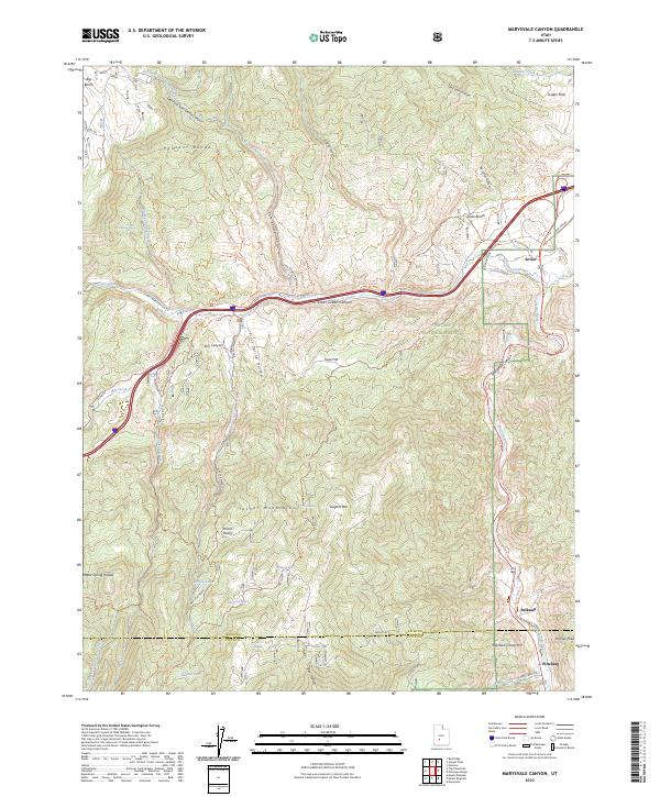 USGS Topographic Map – Marysvale Canyon