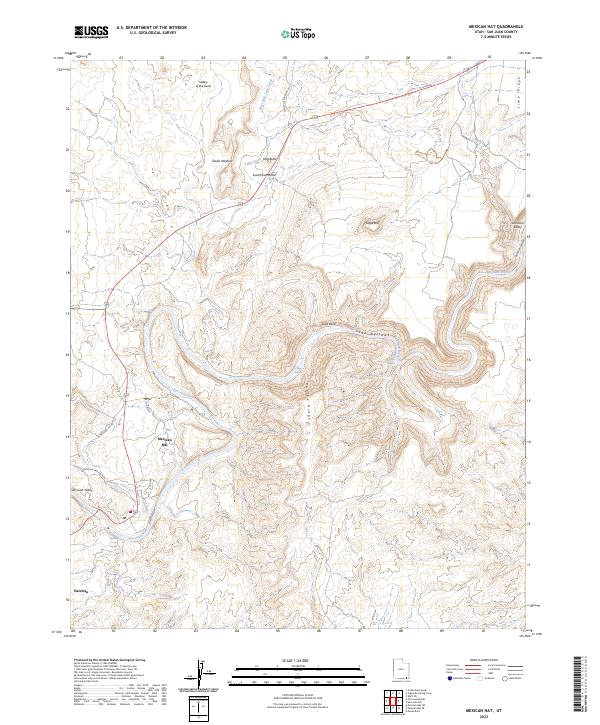 USGS Topographic Map – Mexican Hat
