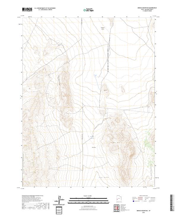 USGS Topographic Map – Middle Mountain