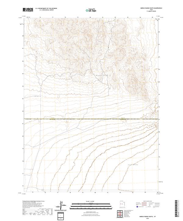 USGS Topographic Map – Middle Range South