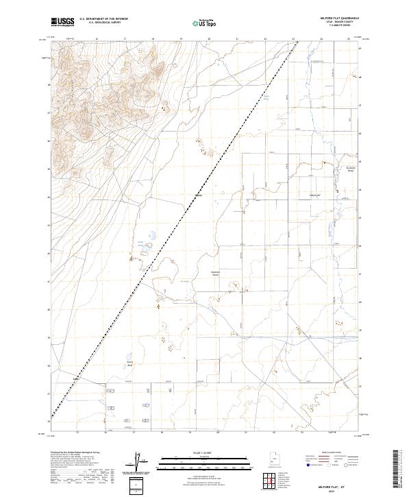 USGS Topographic Map – Milford Flat