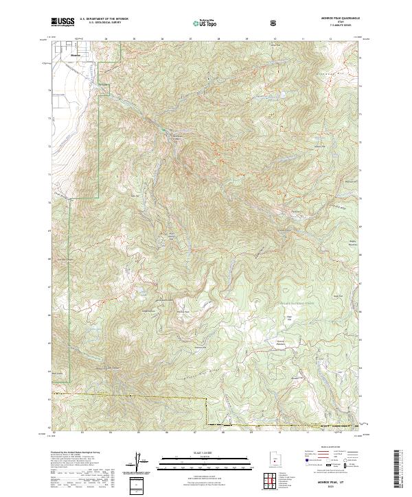 USGS Topographic Map – Monroe Peak