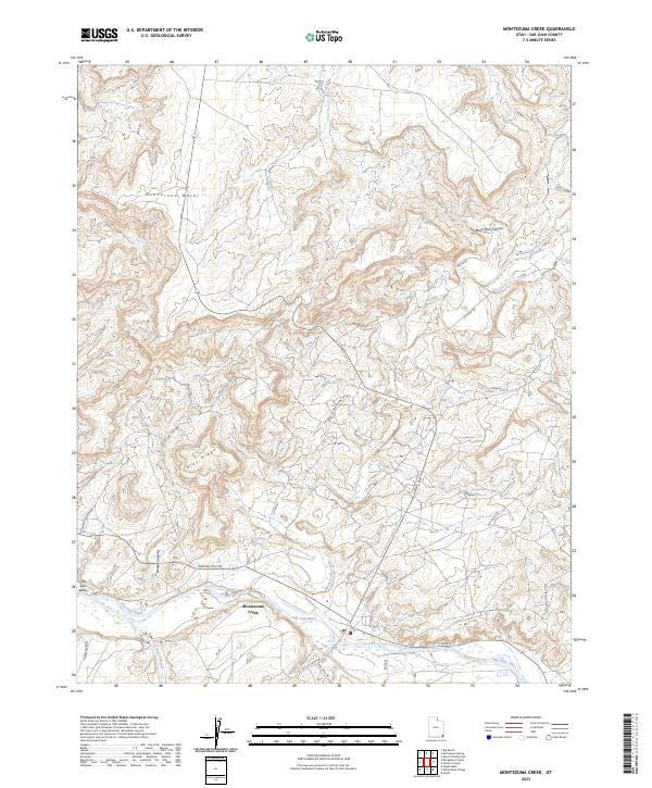 USGS Topographic Map – Montezuma Creek