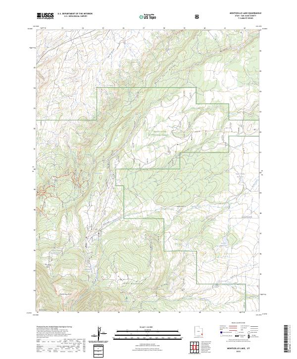 USGS Topographic Map – Monticello Lake