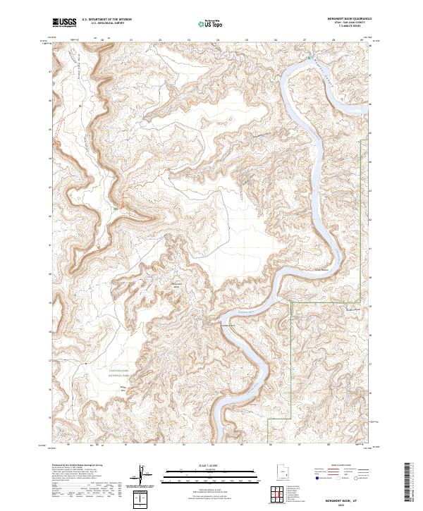 USGS Topographic Map – Monument Basin