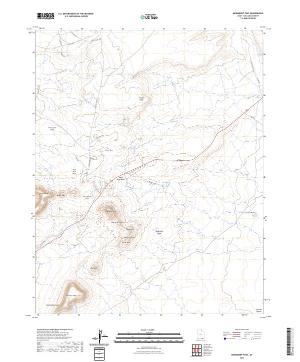 USGS Topographic Map – Monument Pass