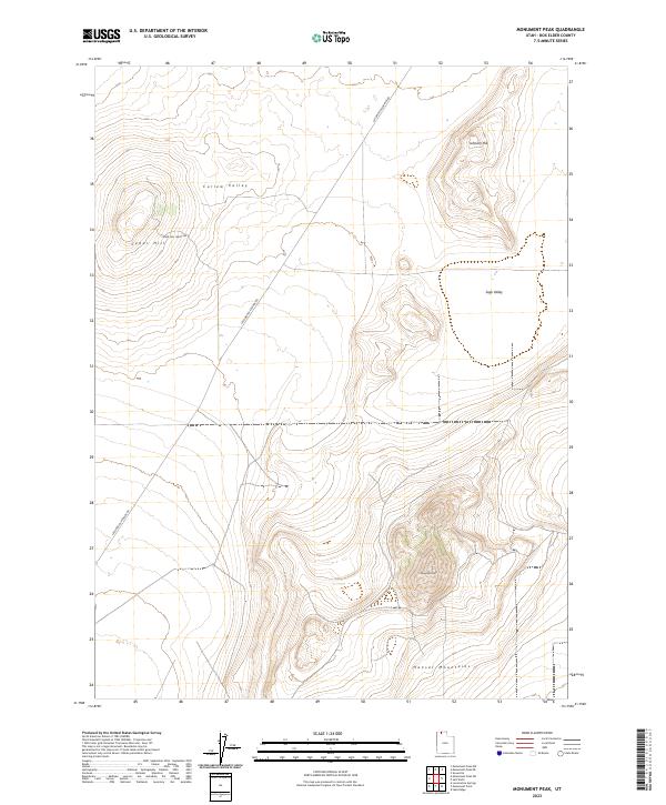 USGS Topographic Map – Monument Peak