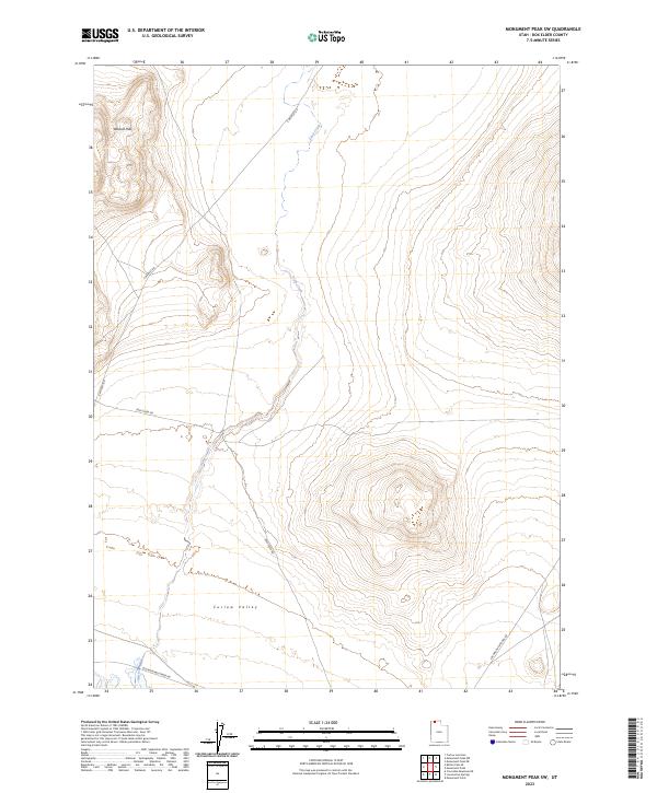 2023 Map of Monument Peak SW, 2023 Print
