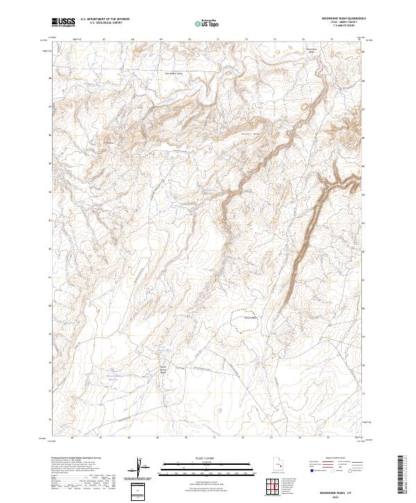 USGS Topographic Map – Moonshine Wash