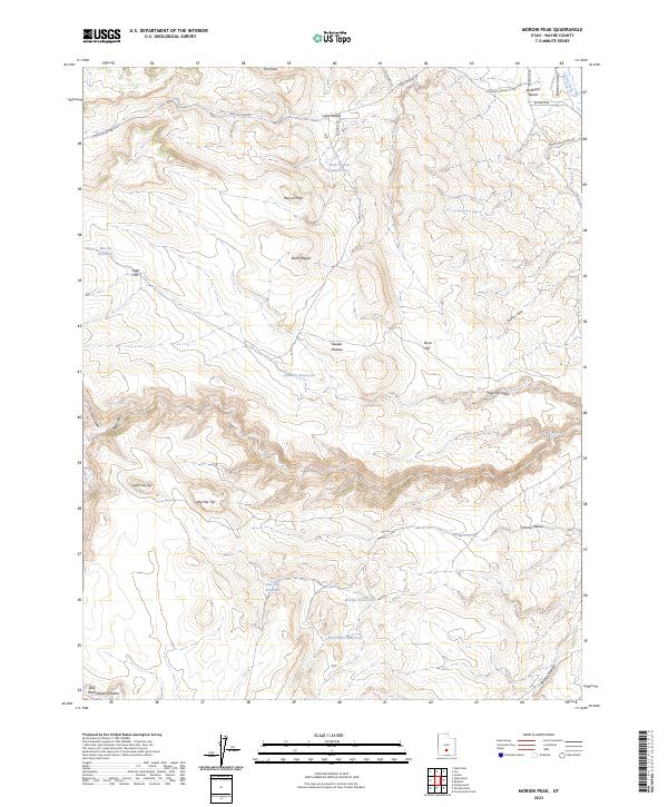USGS Topographic Map – Moroni Peak