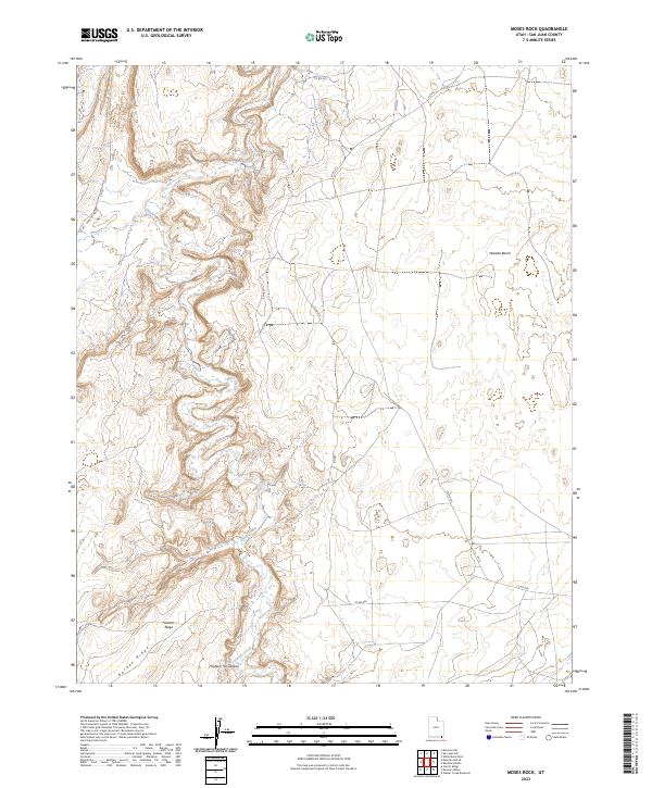 USGS Topographic Map – Moses Rock