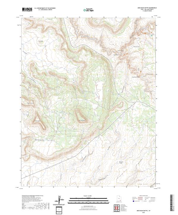 USGS Topographic Map – Moss Back Butte