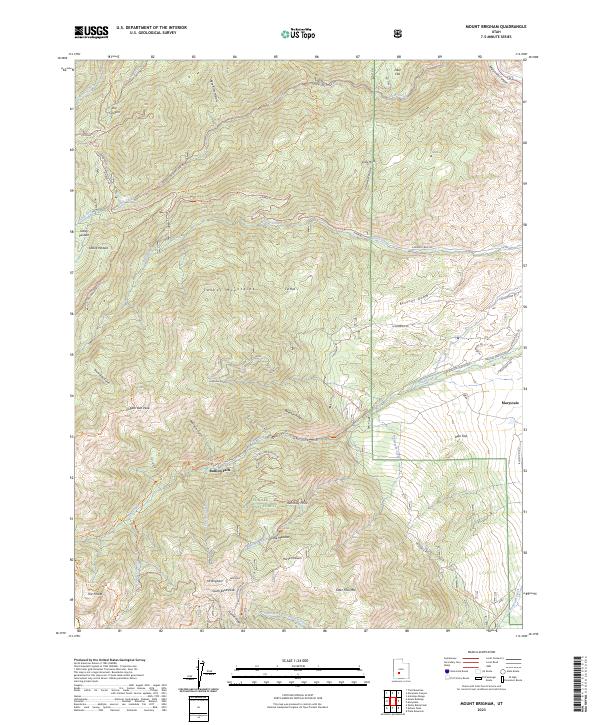 USGS Topographic Map – Mount Brigham