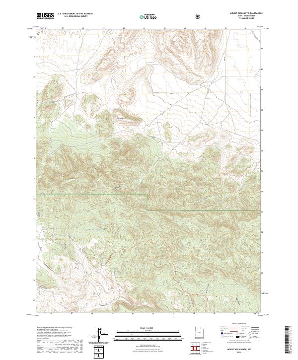 USGS Topographic Map – Mount Escalante