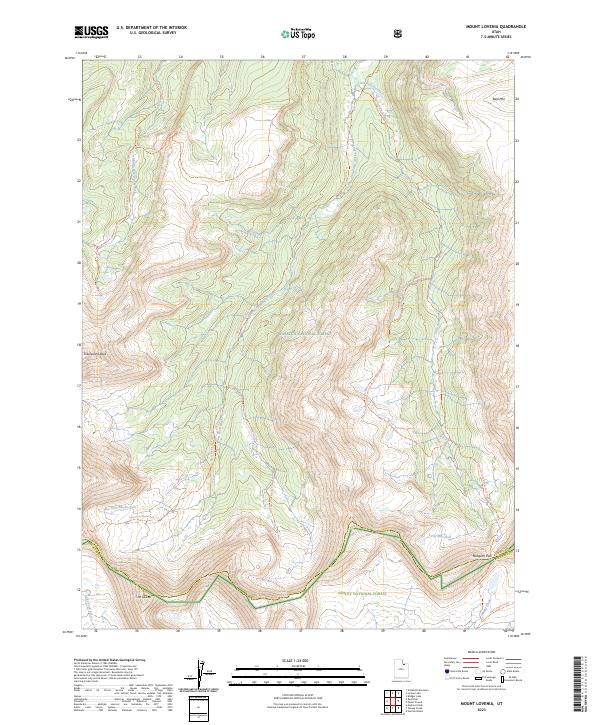 USGS Topographic Map – Mount Lovenia