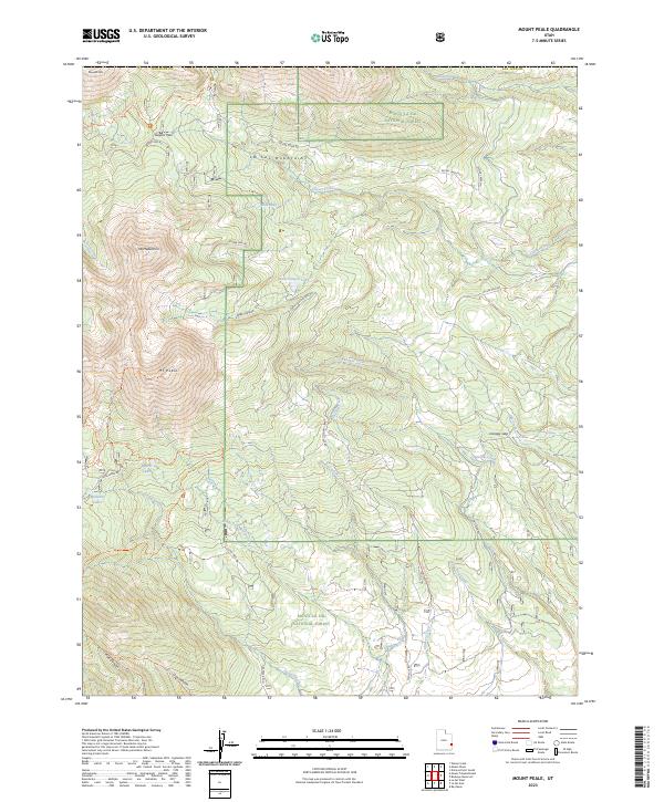 USGS Topographic Map – Mount Peale