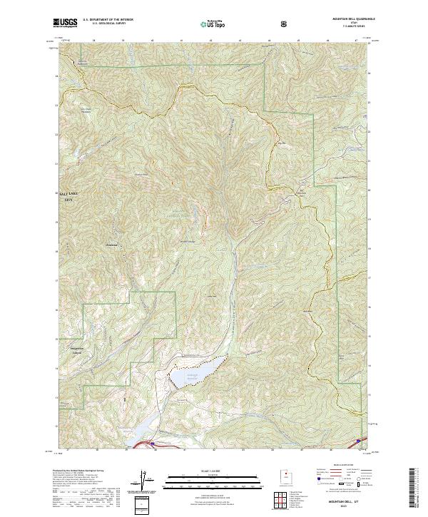 USGS Topographic Map – Mountain Dell