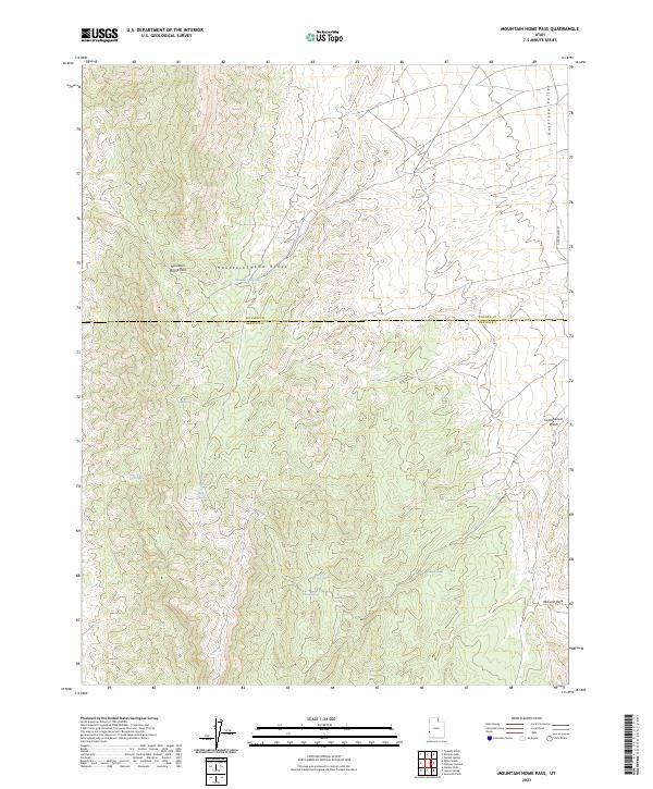 USGS Topographic Map – Mountain Home Pass