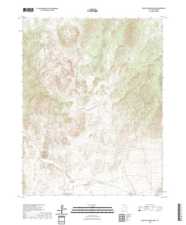 USGS Topographic Map – Mountain Spring Peak