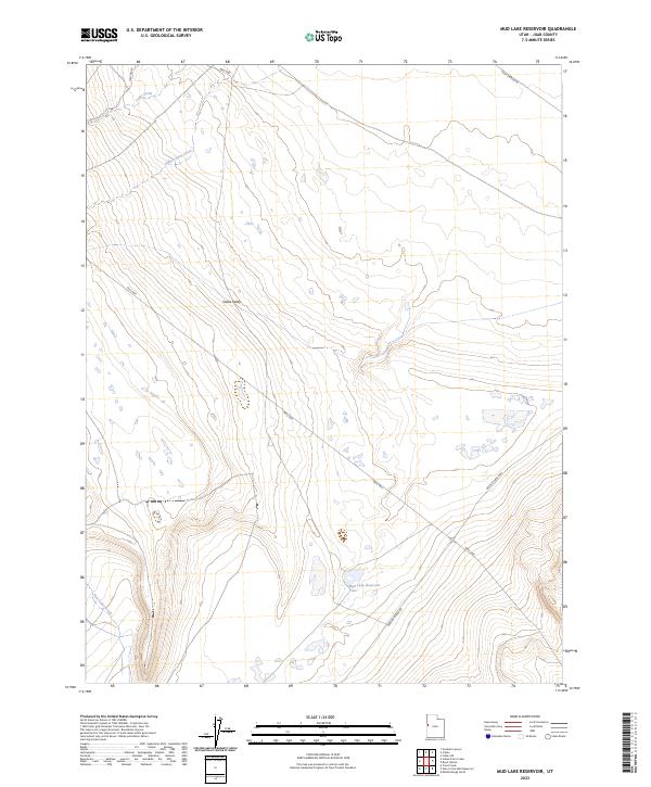 USGS Topographic Map – Mud Lake Reservoir
