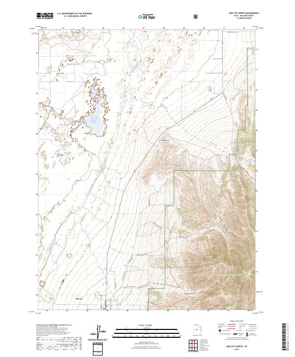 USGS Topographic Map – Oak City North