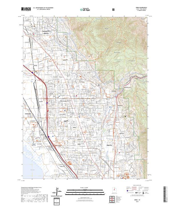 USGS Topographic Map – Orem