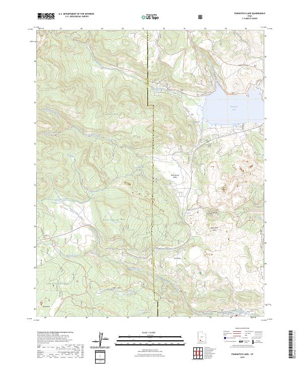 USGS Topographic Map – Panguitch Lake