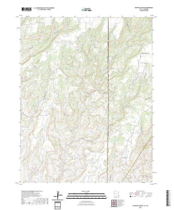 USGS Topographic Map – Papoose Canyon