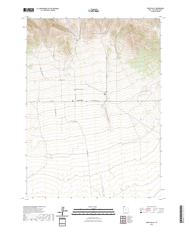 USGS Topographic Map – Park Valley
