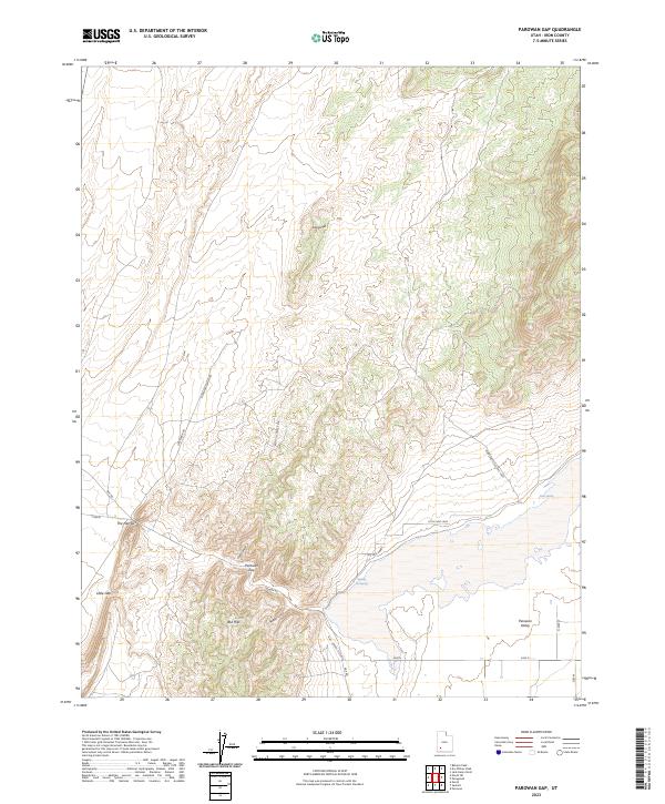 USGS Topographic Map – Parowan Gap
