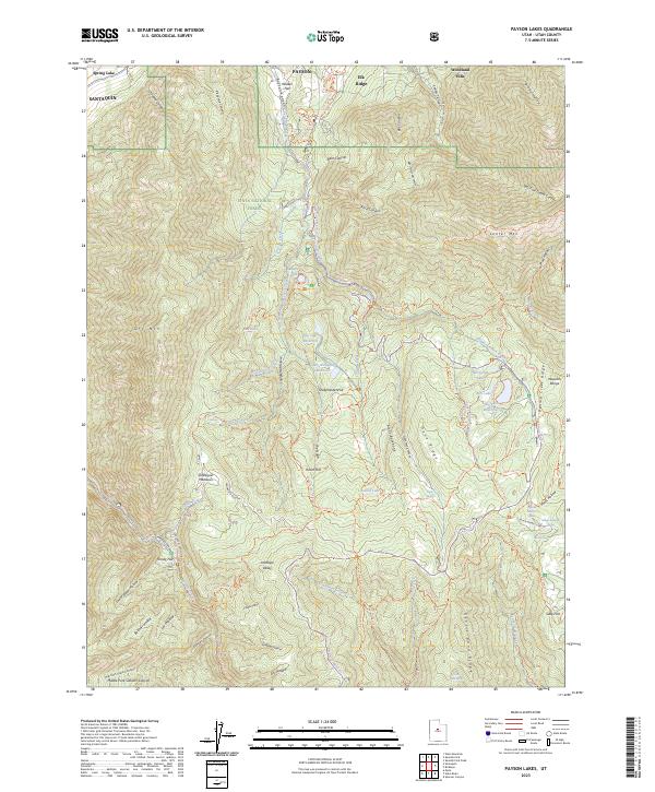 USGS Topographic Map – Payson Lakes