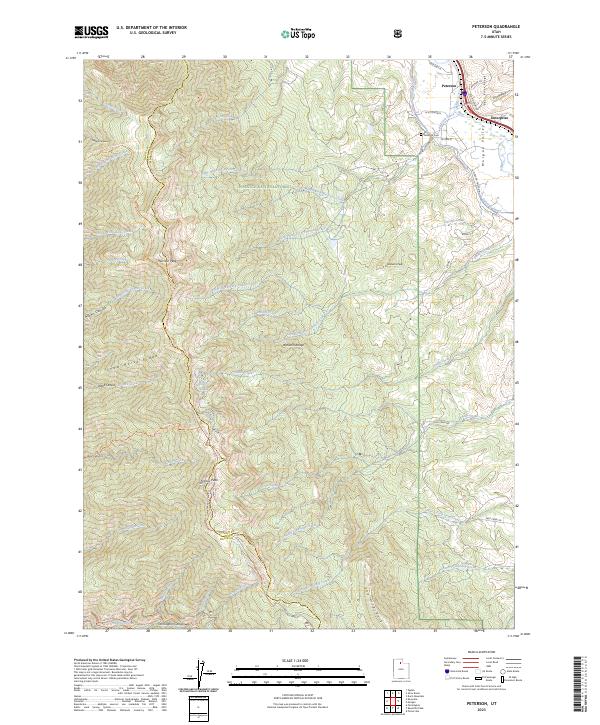 USGS Topographic Map – Peterson
