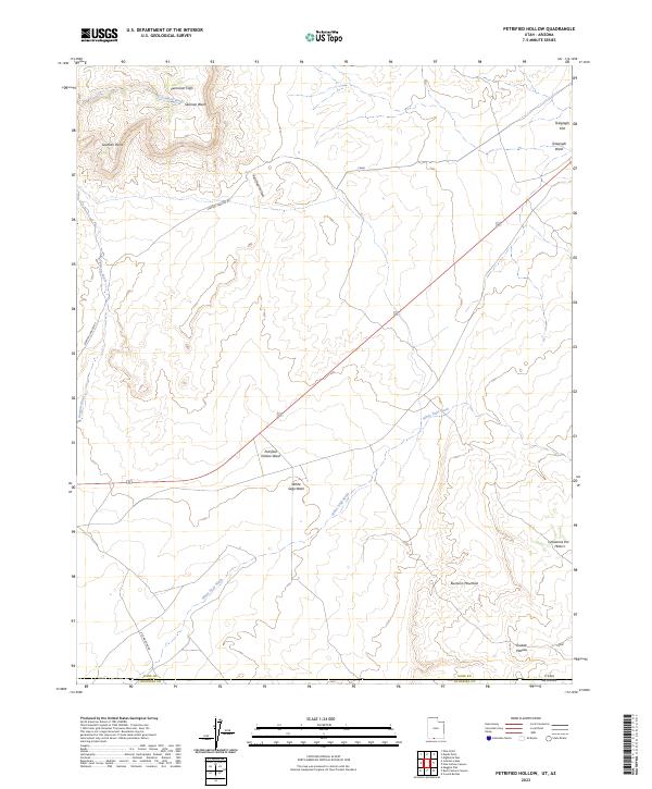 USGS Topographic Map – Petrified Hollow