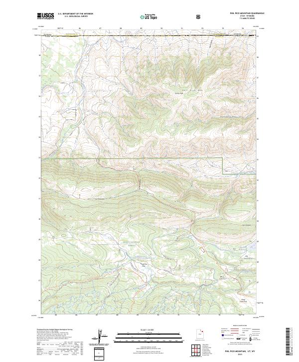 USGS Topographic Map – Phil Pico Mountain