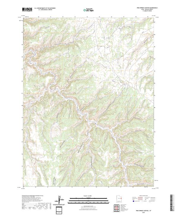 USGS Topographic Map – Pine Spring Canyon