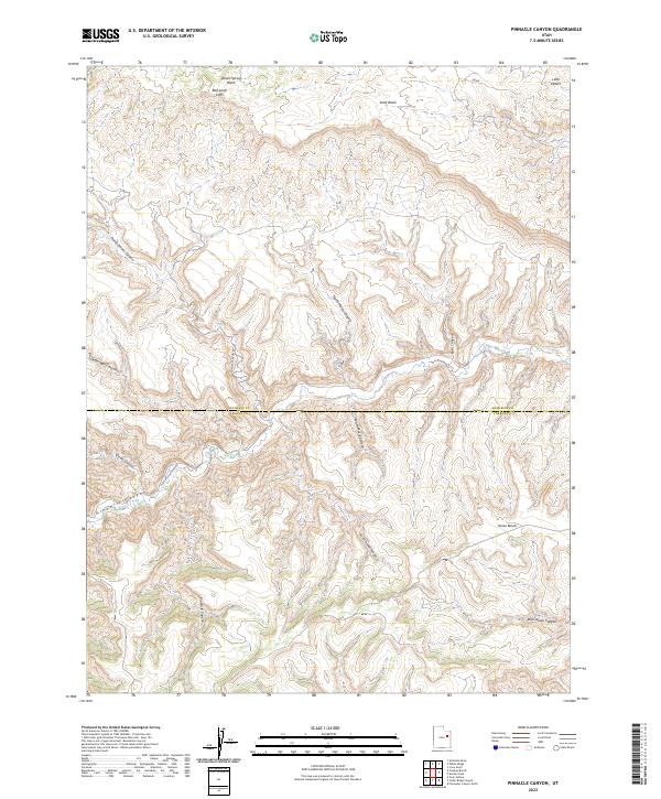 USGS Topographic Map – Pinnacle Canyon