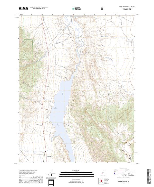 USGS Topographic Map – Piute Reservoir