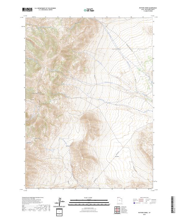 USGS Topographic Map – Potters Creek